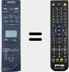 Replacement remote control for VEQ0910