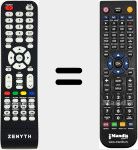 Replacement remote control for ZYS55UHDS