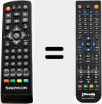 Replacement remote control for SAGEM001