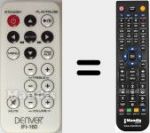 Replacement remote control for IFI-160 (IFI700WHITE)