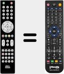 Replacement remote control for HD5010S