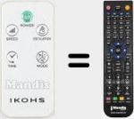 Replacement remote control for IKOHS002