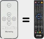 Replacement remote control for MORE001