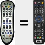 Replacement remote control for PVR6280TFR