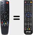 Replacement remote control for S 1000 HD-IRCI