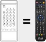 Replacement remote control for 3780