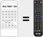 Replacement remote control for MULTIMAT 832