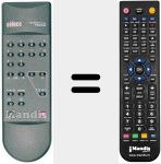 Replacement remote control for COLOUR TV FOR HOTEL