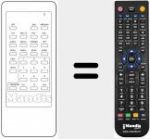 Replacement remote control for COMSAT 2000