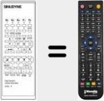 Replacement remote control for DIGI SYSTEM 6700 PIP