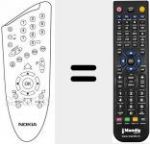 Replacement remote control for DVB 9800 S MEDIA