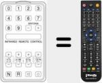 Replacement remote control for INFRARED REMOTE CONT