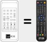 Replacement remote control for RC 80