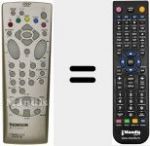 Replacement remote control for RCT 110 DB 1