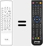 Replacement remote control for TC 35