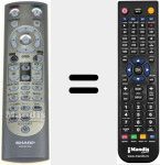 Replacement remote control for RRMCGA502WJSA