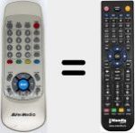 Replacement remote control for RM-C2 (AVER003)