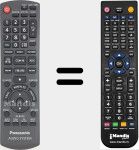 Replacement remote control for Audio System (N2QAYB000500)
