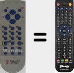 Replacement remote control for REMCON1531
