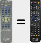Replacement remote control for RMT-U130