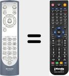 Replacement remote control for RRMCGA048WJSA