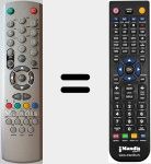 Replacement remote control for RC2240 (20216219)