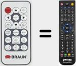 Replacement remote control for BRAUN003