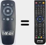Replacement remote control for MINIX002