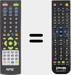 Replacement remote control for NPG012