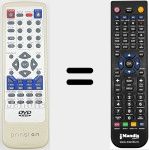 Replacement remote control for PRI002
