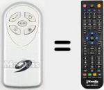 Replacement remote control for REMCON1711