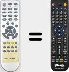 Replacement remote control for REMCON2070