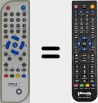 Replacement remote control for Style001