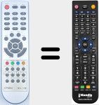 Replacement remote control for TDT6000HD