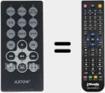 Replacement remote control for AXI001