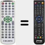 Replacement remote control for REMCON187