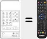 Replacement remote control for RC4002