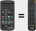 Replacement remote control for TUET150TV