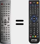 Replacement remote control for TVD1401