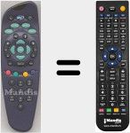 Replacement remote control for RC160000