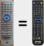 Replacement remote control for MX-DVD8356