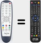 Replacement remote control for RDT710