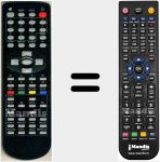 Replacement remote control for LDVD1535