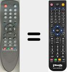 Replacement remote control for DVB3001R