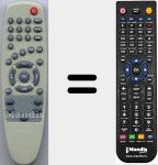 Replacement remote control for TDT4VERS1