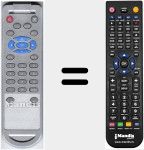 Replacement remote control for 2033T