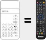 Replacement remote control for TC104