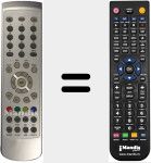 Replacement remote control for RCI6I9 (NW1187R)