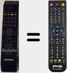 Replacement remote control for T40R842FHDLED/DVB-T (20505813)