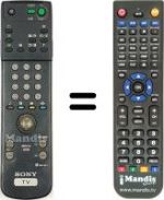 Replacement remote control Sony WHV7898